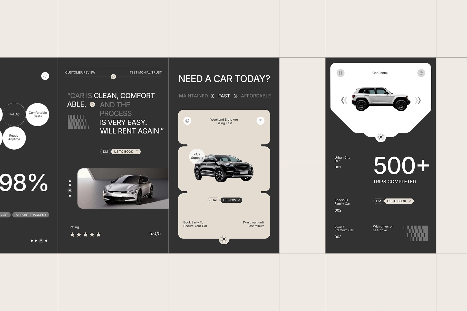 CANVA Car Rental Booking Instagram Template