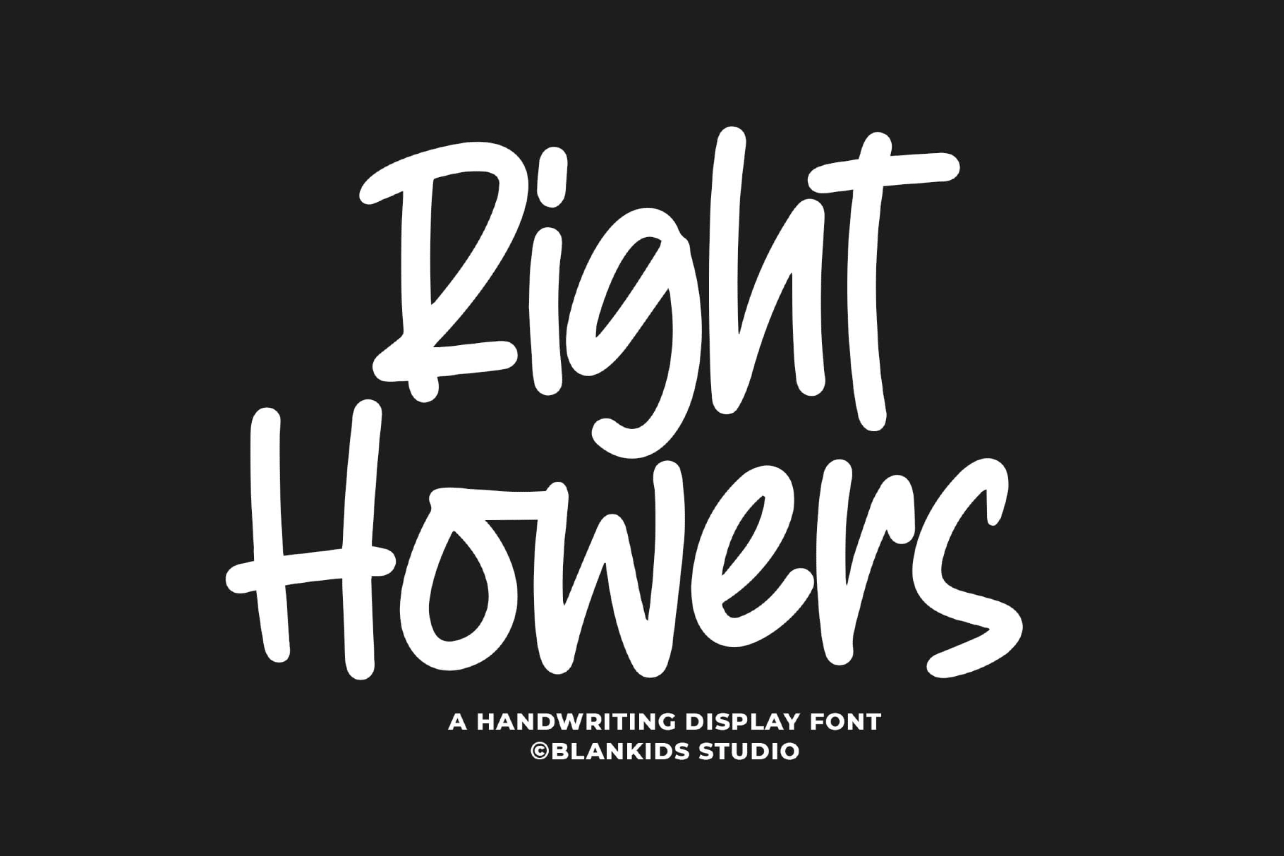 Right Howers - Handwriting Display Font