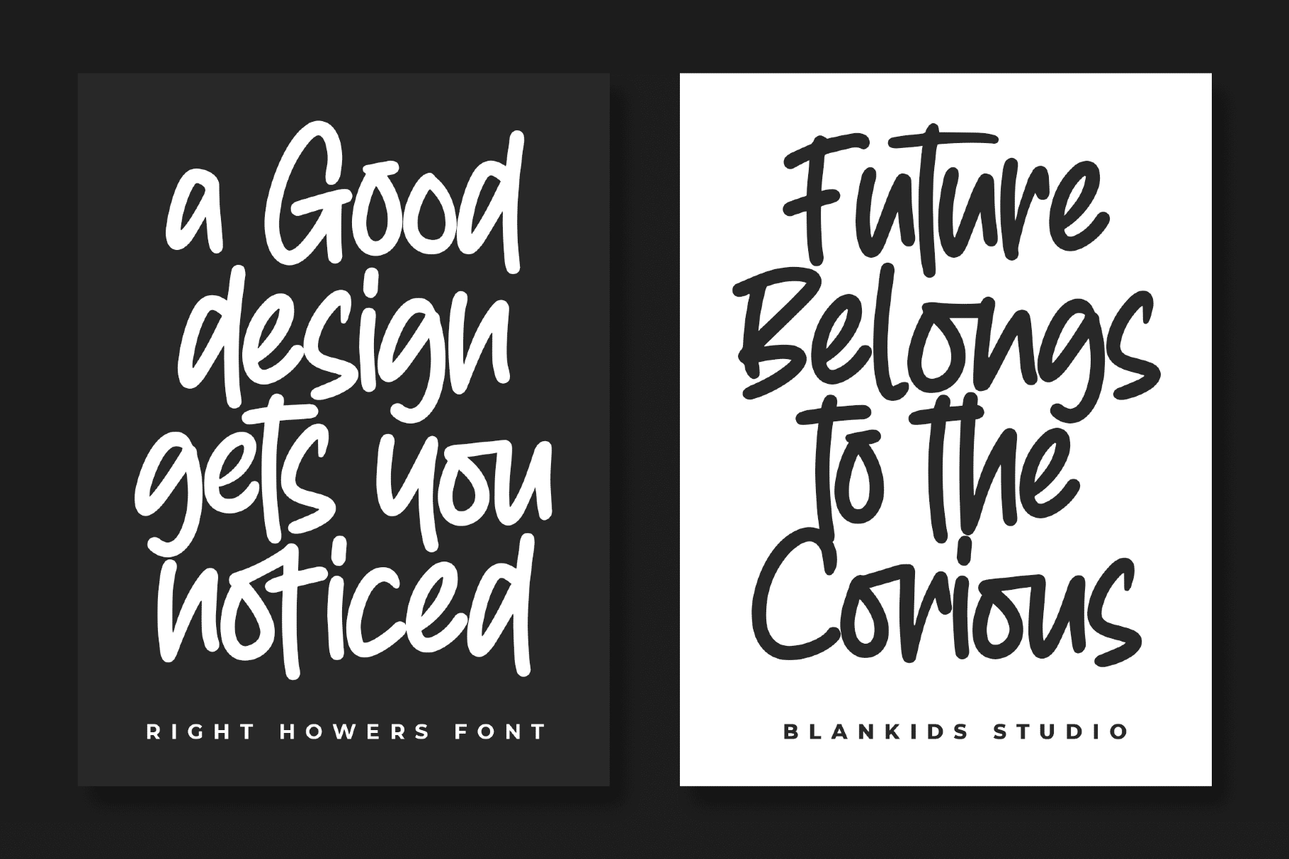 Right Howers - Handwriting Display Font