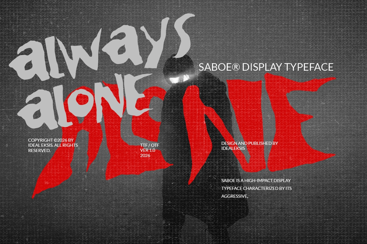 Saboe - Aggressive Grunge Display Font