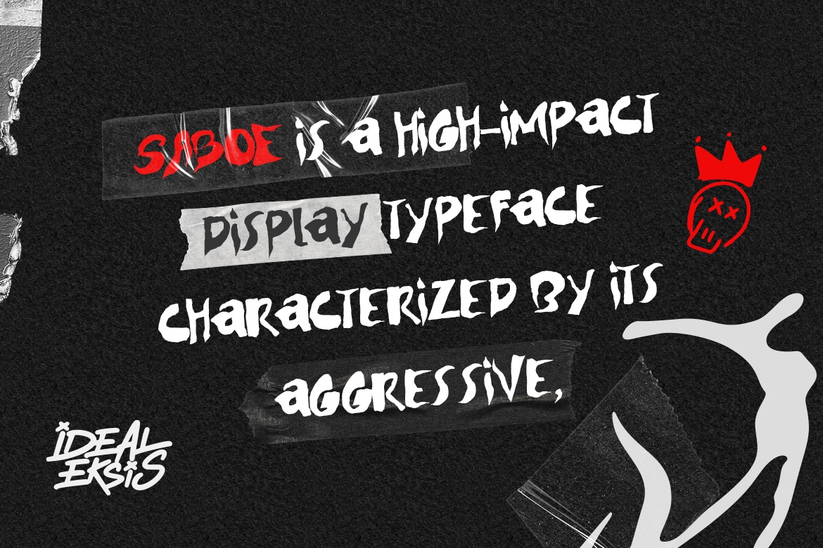 Saboe - Aggressive Grunge Display Font