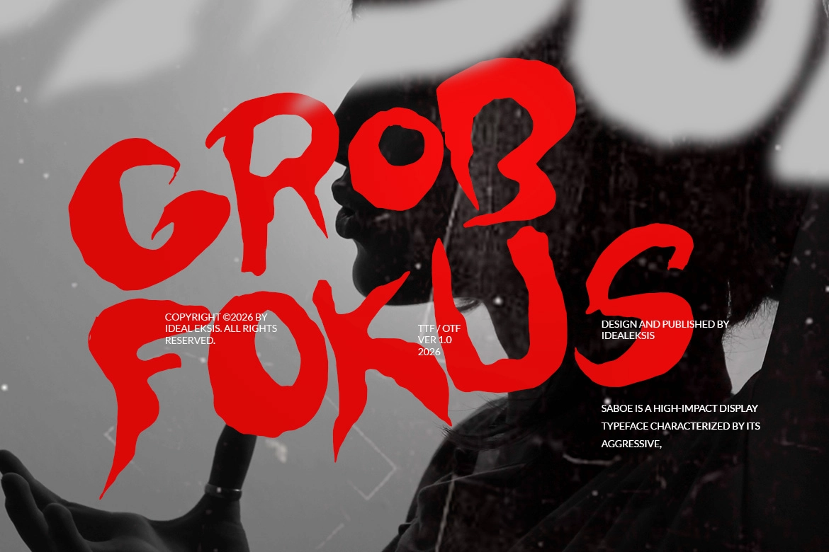 Saboe - Aggressive Grunge Display Font