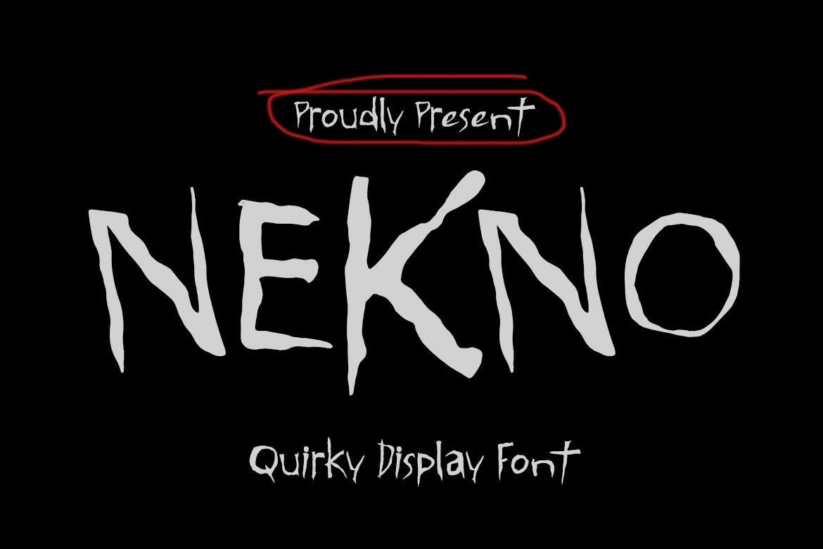 Nekno - Quirky Hand Drawn Display Font