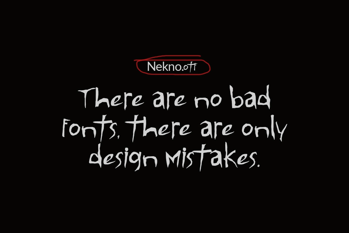 Nekno - Quirky Hand Drawn Display Font
