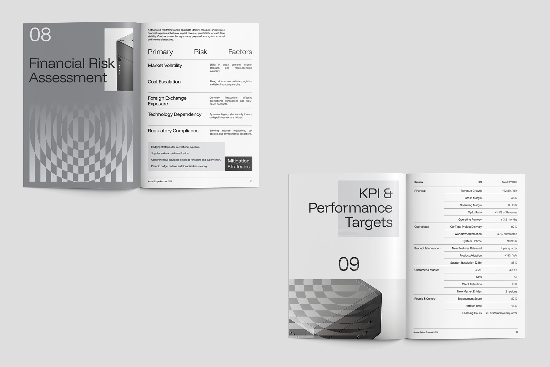 Annual Budget Financial Template InDesign - Votto