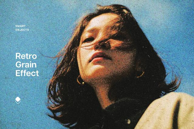 Retro Grain Print Photo Effect