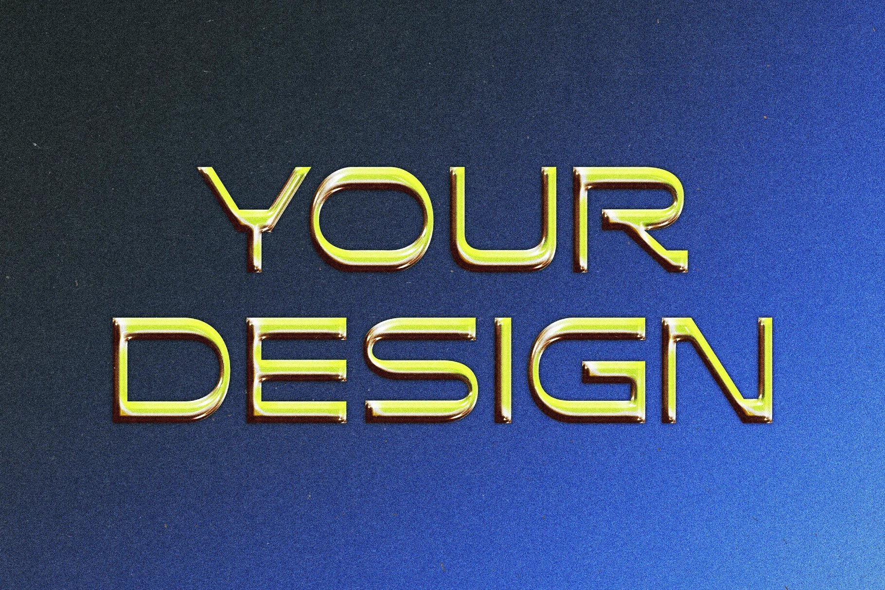 Retro Chrome Text Effect