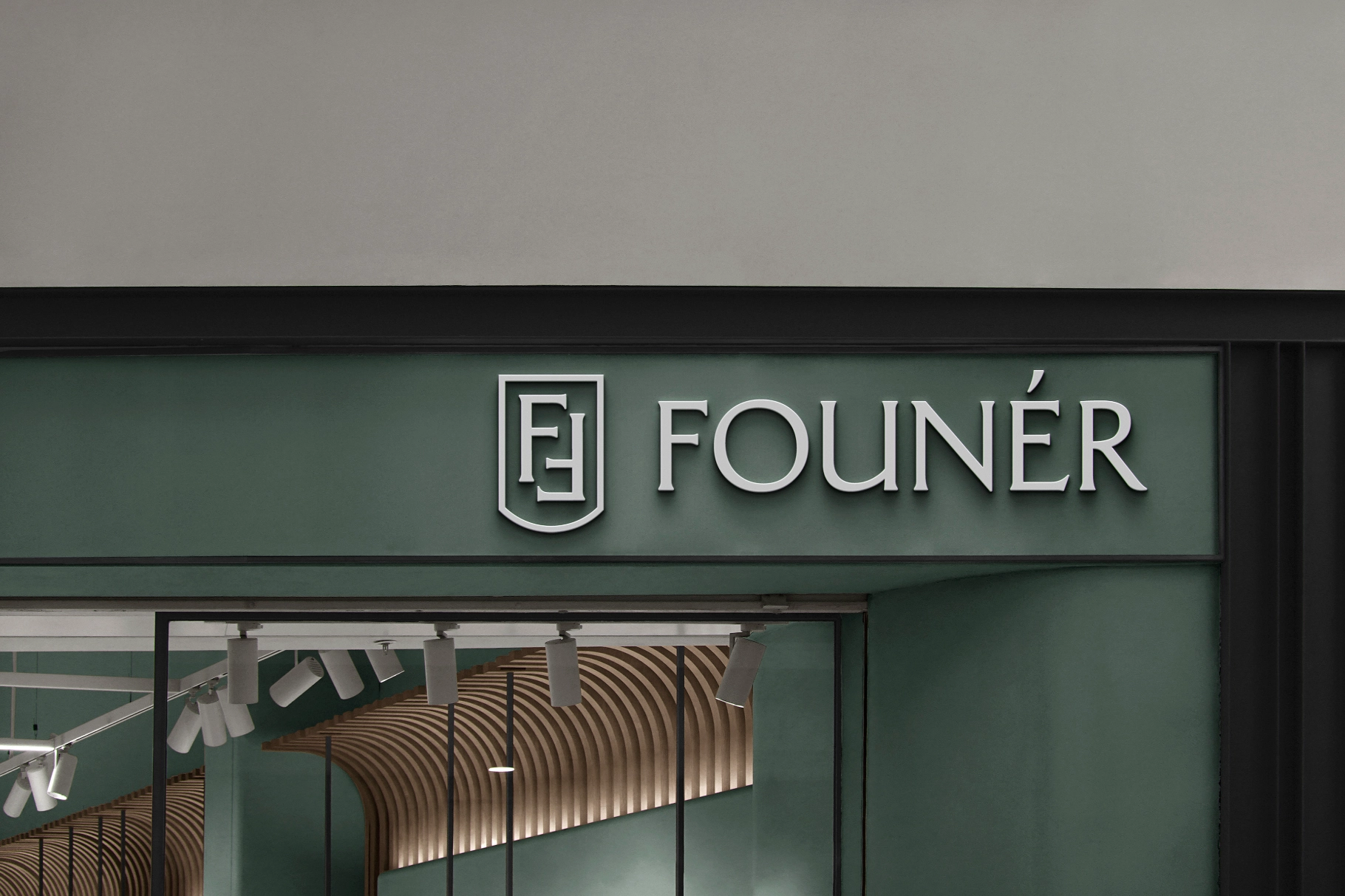 Mall Store Light Signage Mockup