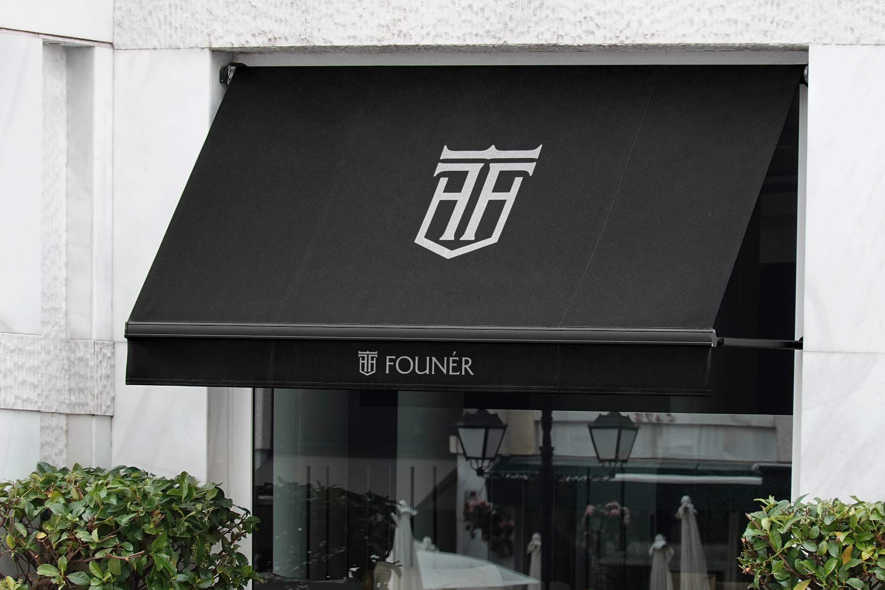 Boutique Canvas Awning Mockup