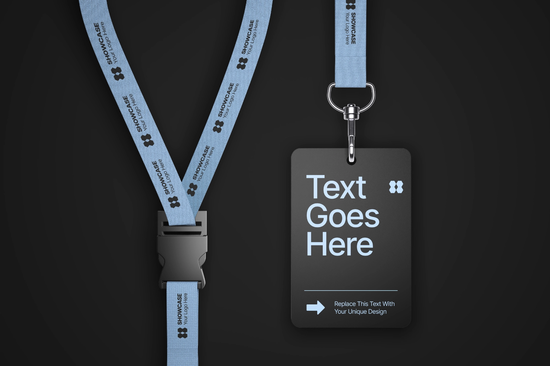 ID Card Lanyard Mockup