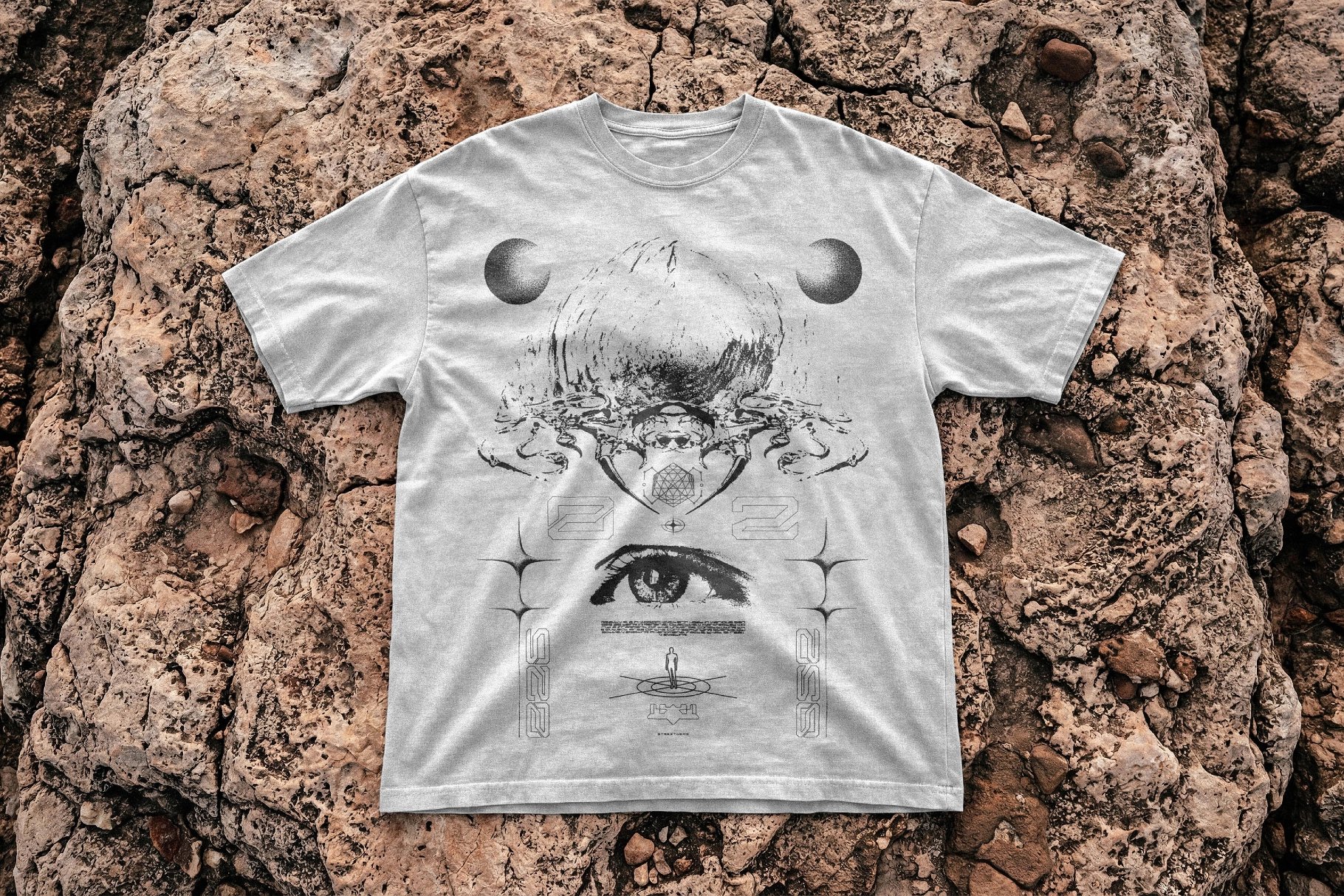 T-Shirt Mockup on Stone