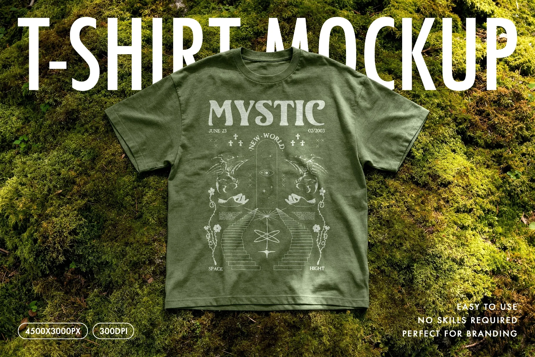 T-Shirt Mockup on Moss