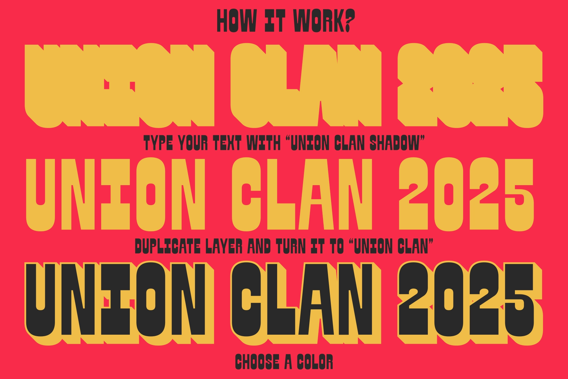 Union Clan - Bold Shadow Font