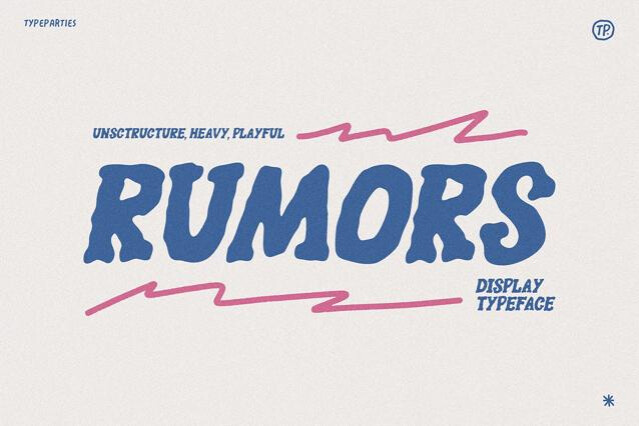 Rumors - Vintage Psychedelic Font