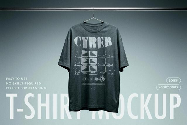 Oversize Shirt on Hanger Mockup