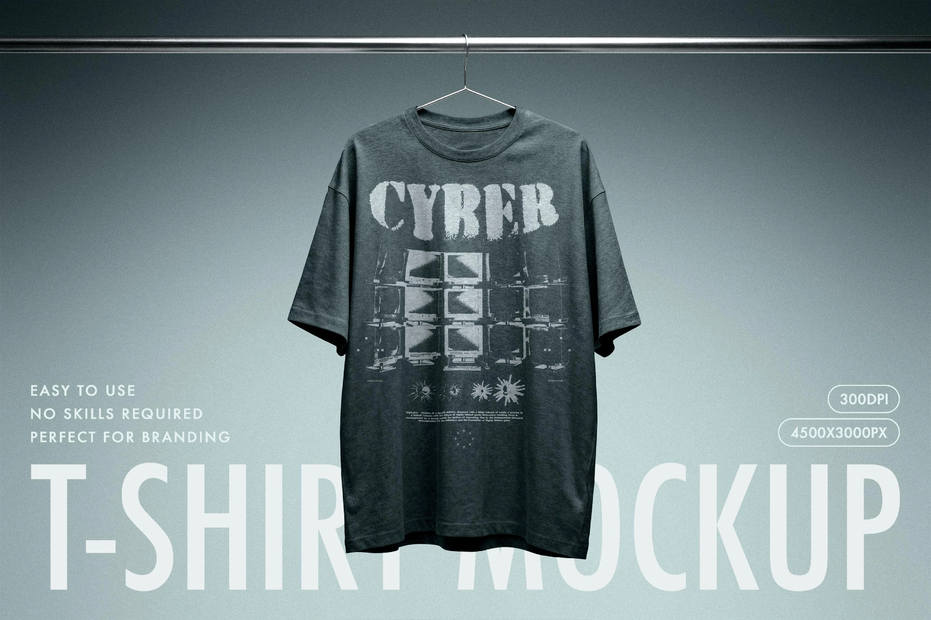 Oversize Shirt on Hanger Mockup