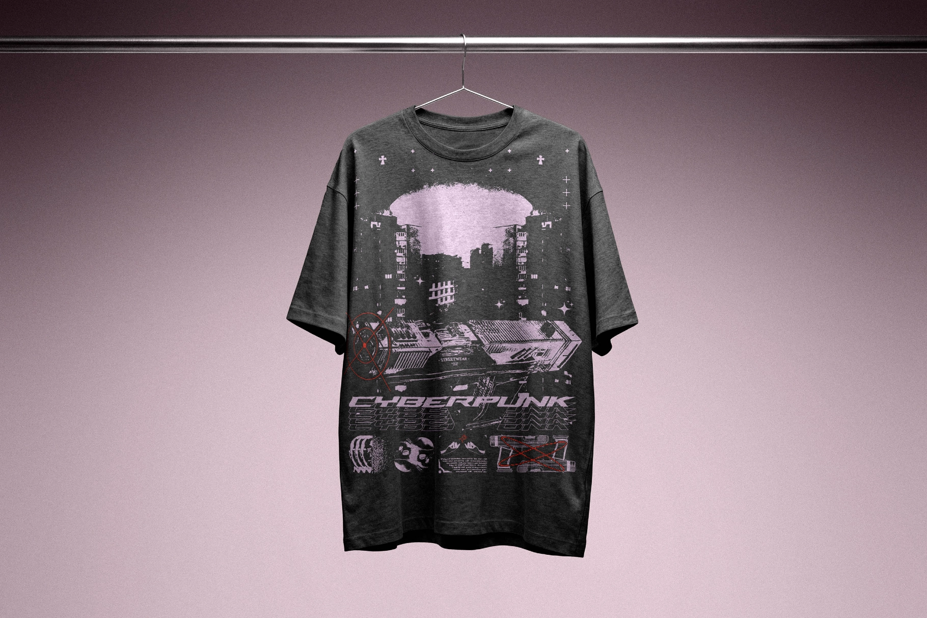 Oversize Shirt on Hanger Mockup