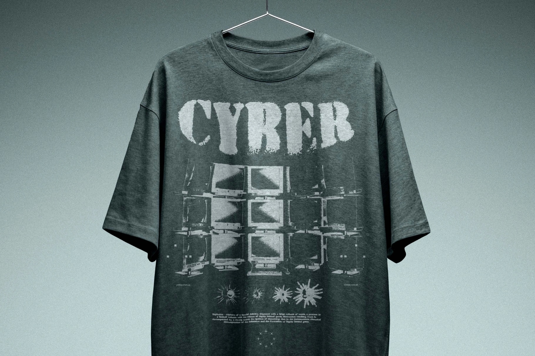 Oversize Shirt on Hanger Mockup