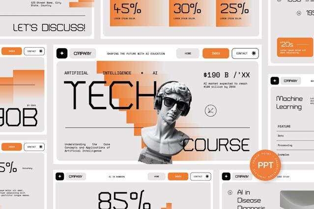 Interactive AI Technology Education Powerpoint