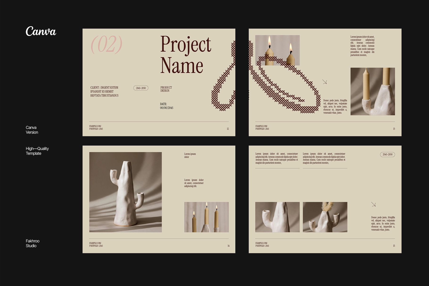 Creative Elegant Portfolio - Canva Template