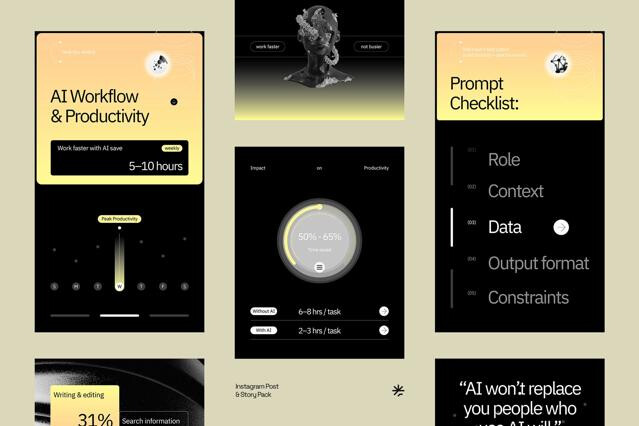 CANVA Futuristic AI Influencer Instagram Template