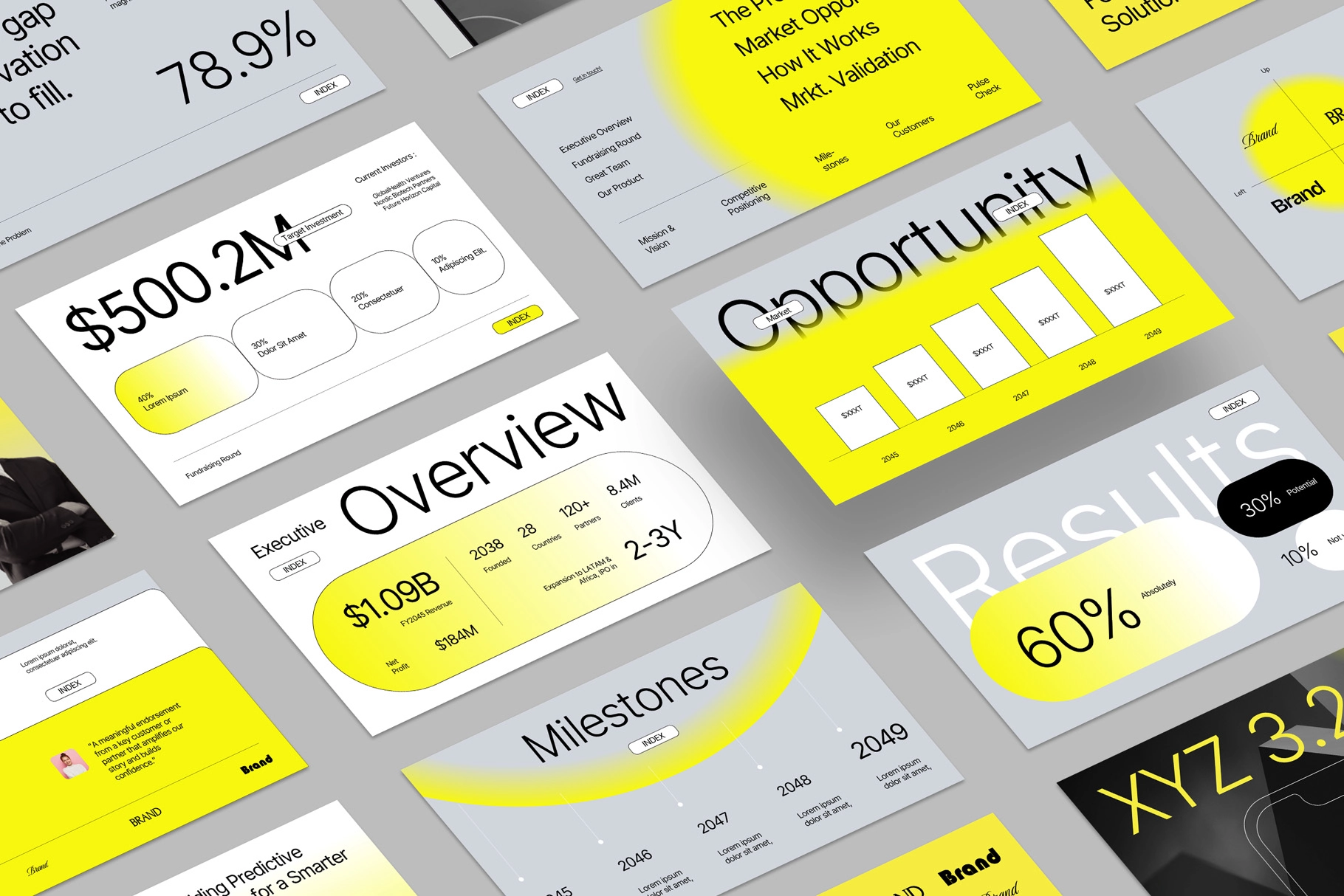 Modern Minimalist Business Pitch Deck Presentation