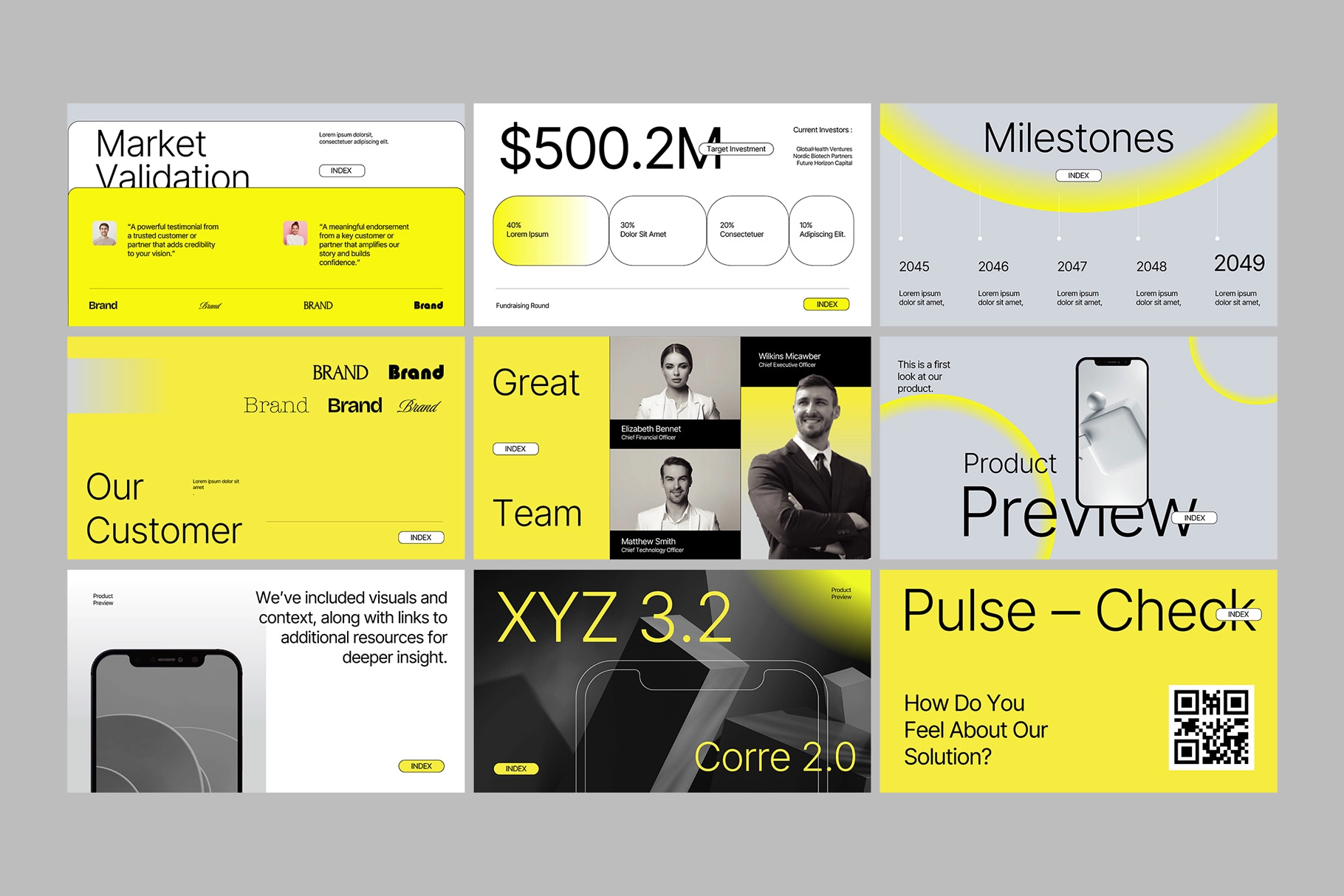 Modern Minimalist Business Pitch Deck Presentation