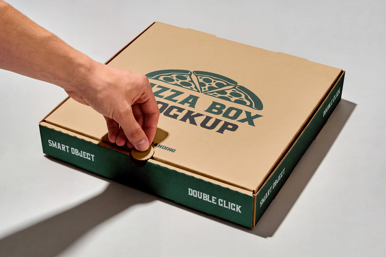 Pizza Box Packaging Branding Mockup