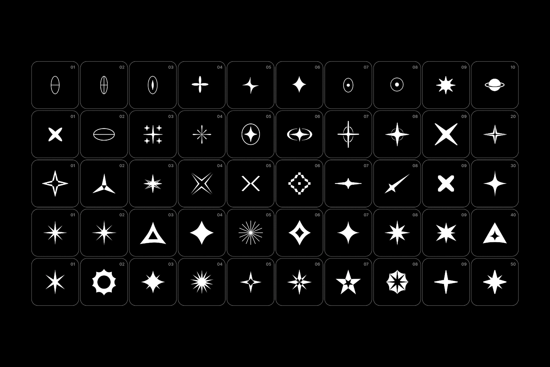 Stars Vector Icons Pack