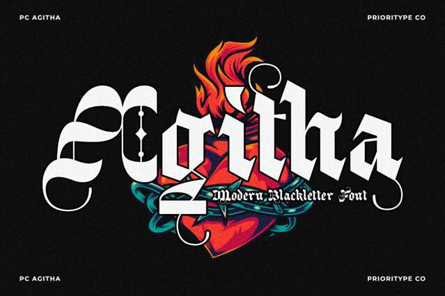 PC Agitha – Modern Blackletter Font