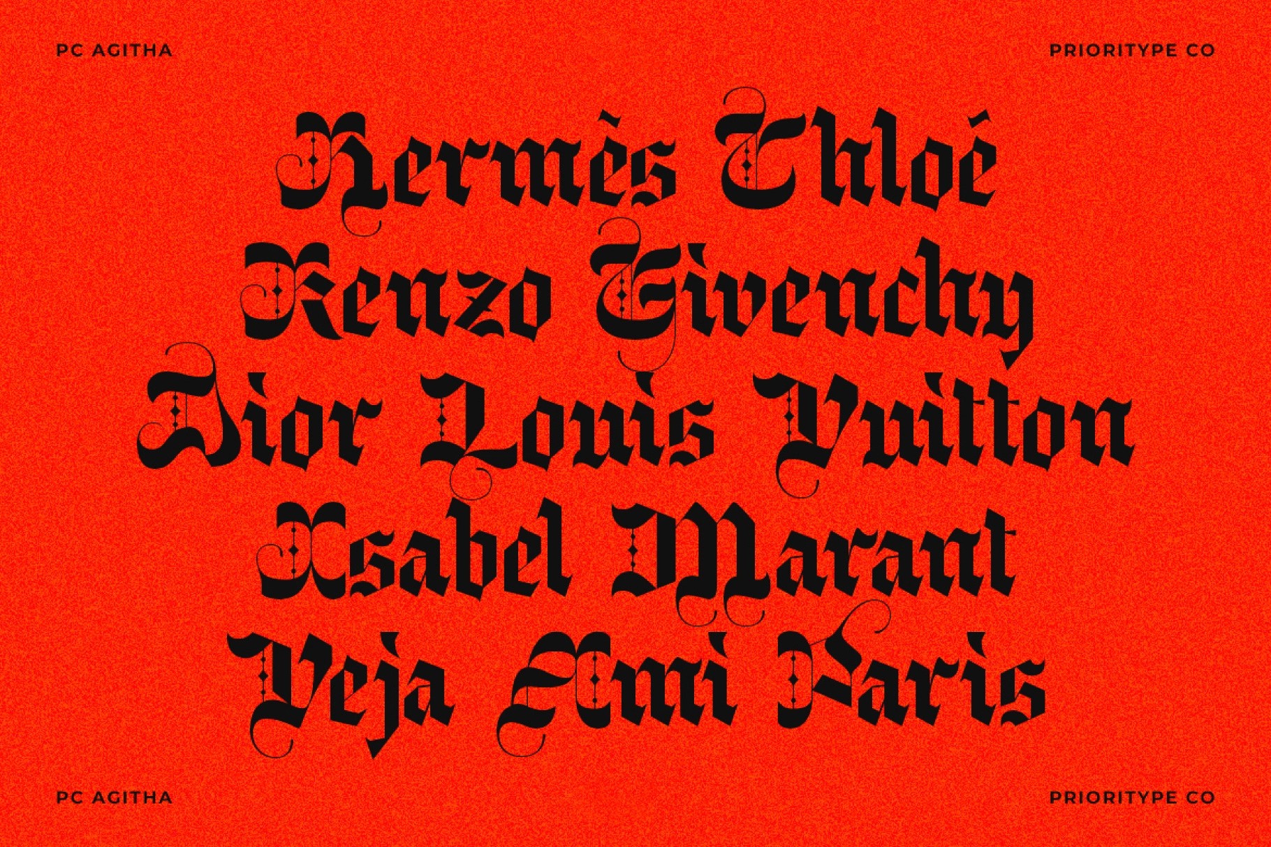 PC Agitha – Modern Blackletter Font