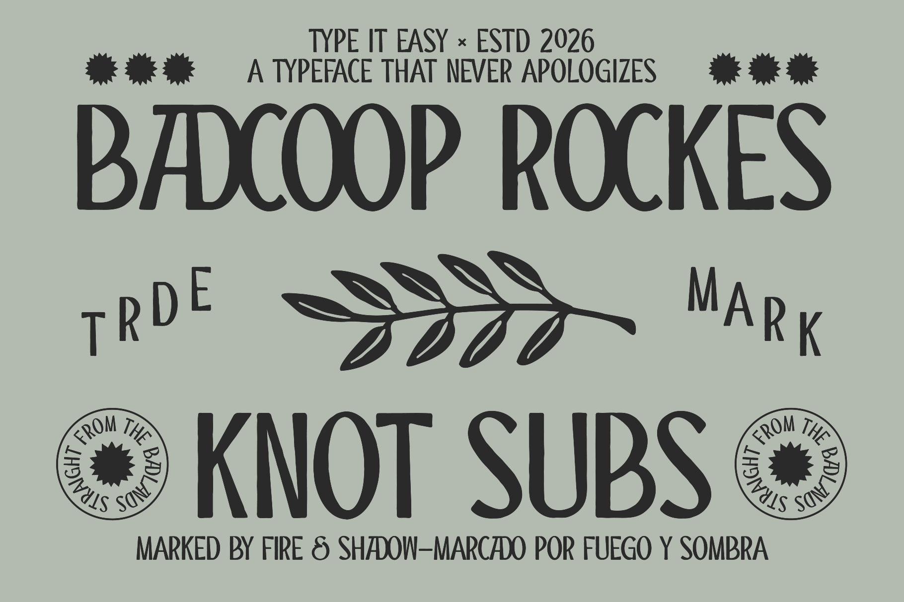 ST Camino Frontera - Modern Western Display Font