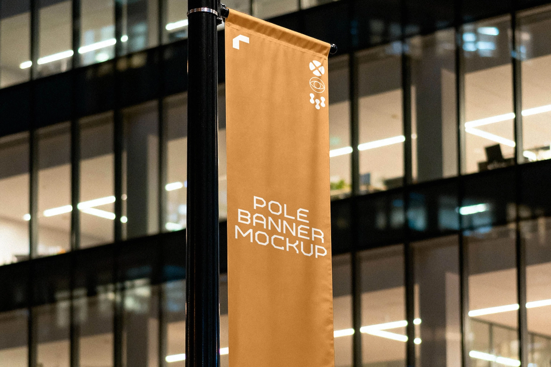 Street Pole Banner Mockup
