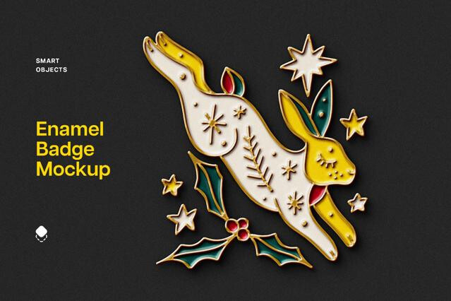 Enamel Badge Mockup
