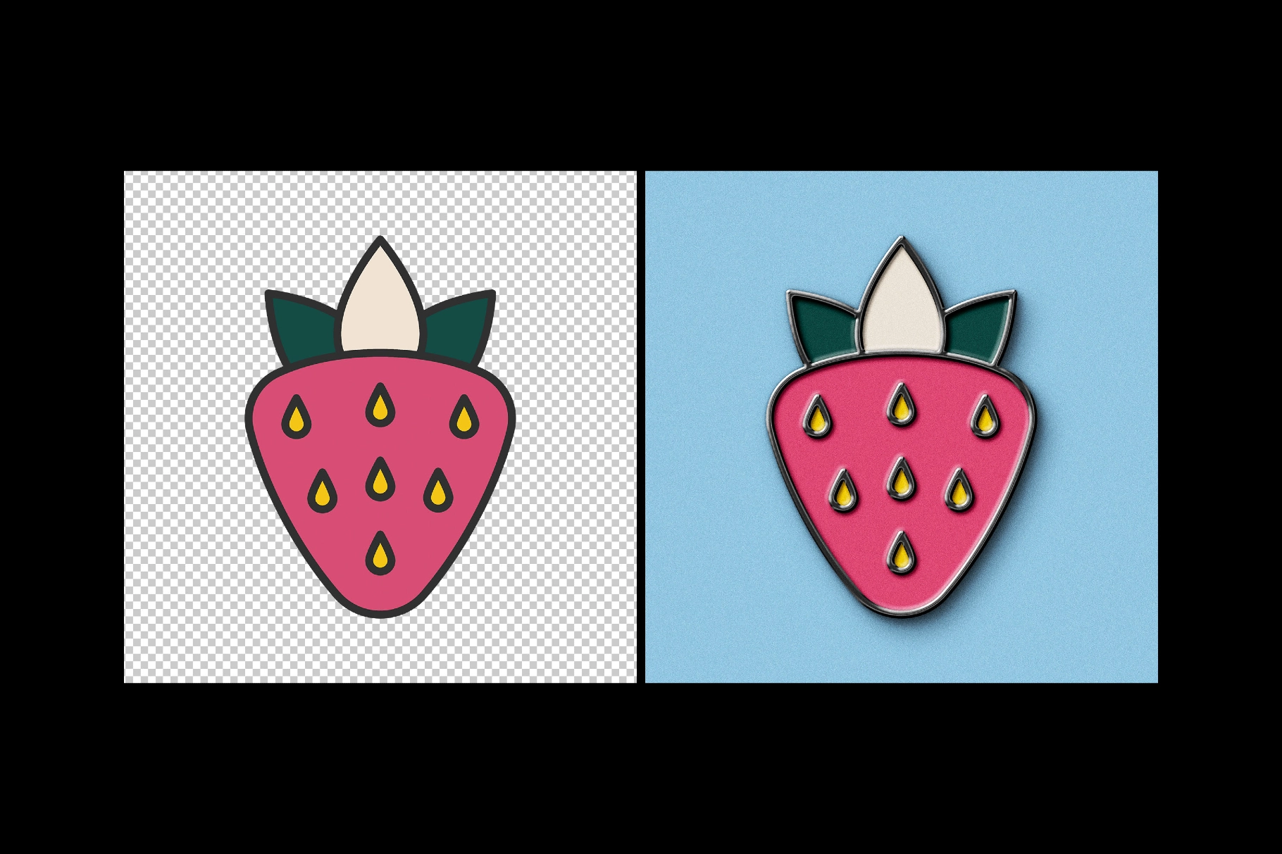 Enamel Badge Mockup