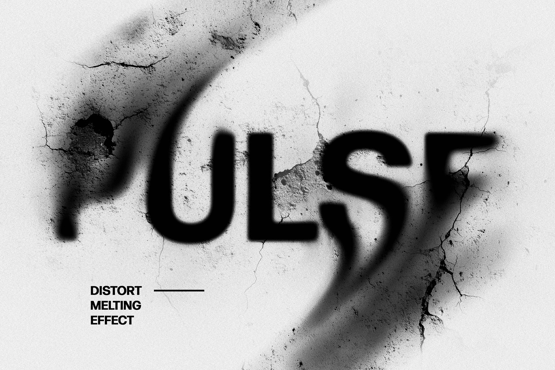 Distort Melting Text Effect