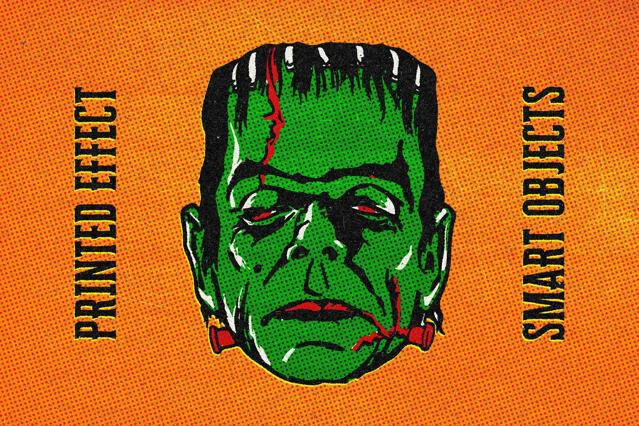 Halftone Printing Effect