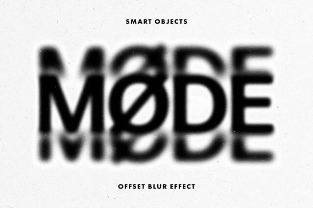 Offset Blur Text Effect