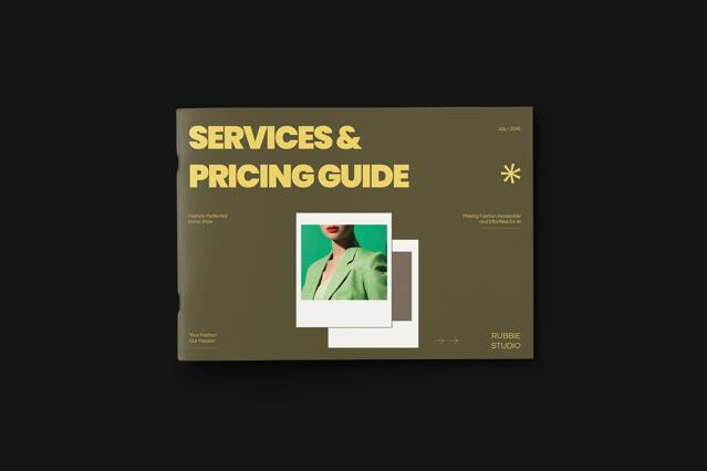 Rubbie - Services and Pricing Guide for Indesign