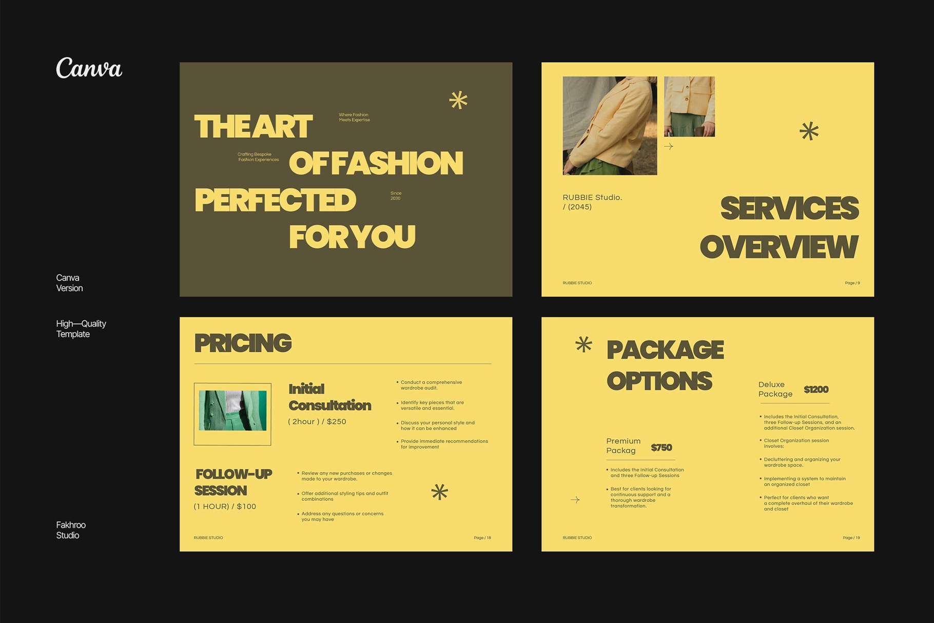 CANVA Services and Pricing Guide Template
