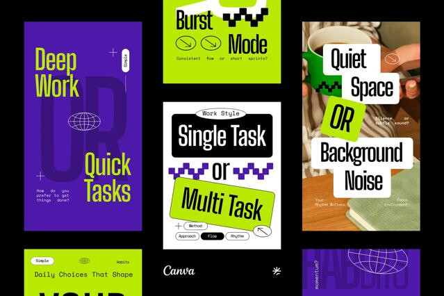 CANVA Work and Focus Choices Instagram Template