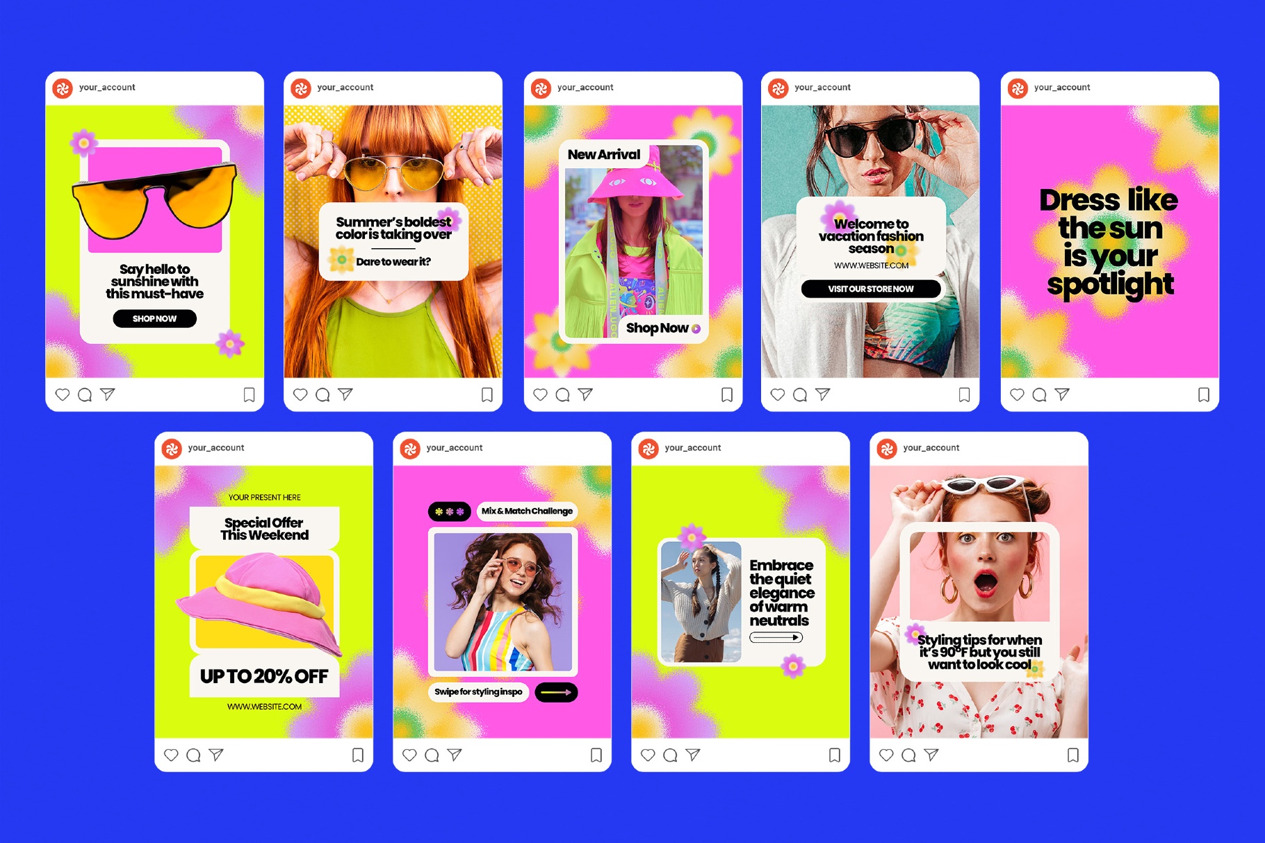 Summer Fashion Instagram Template Pack