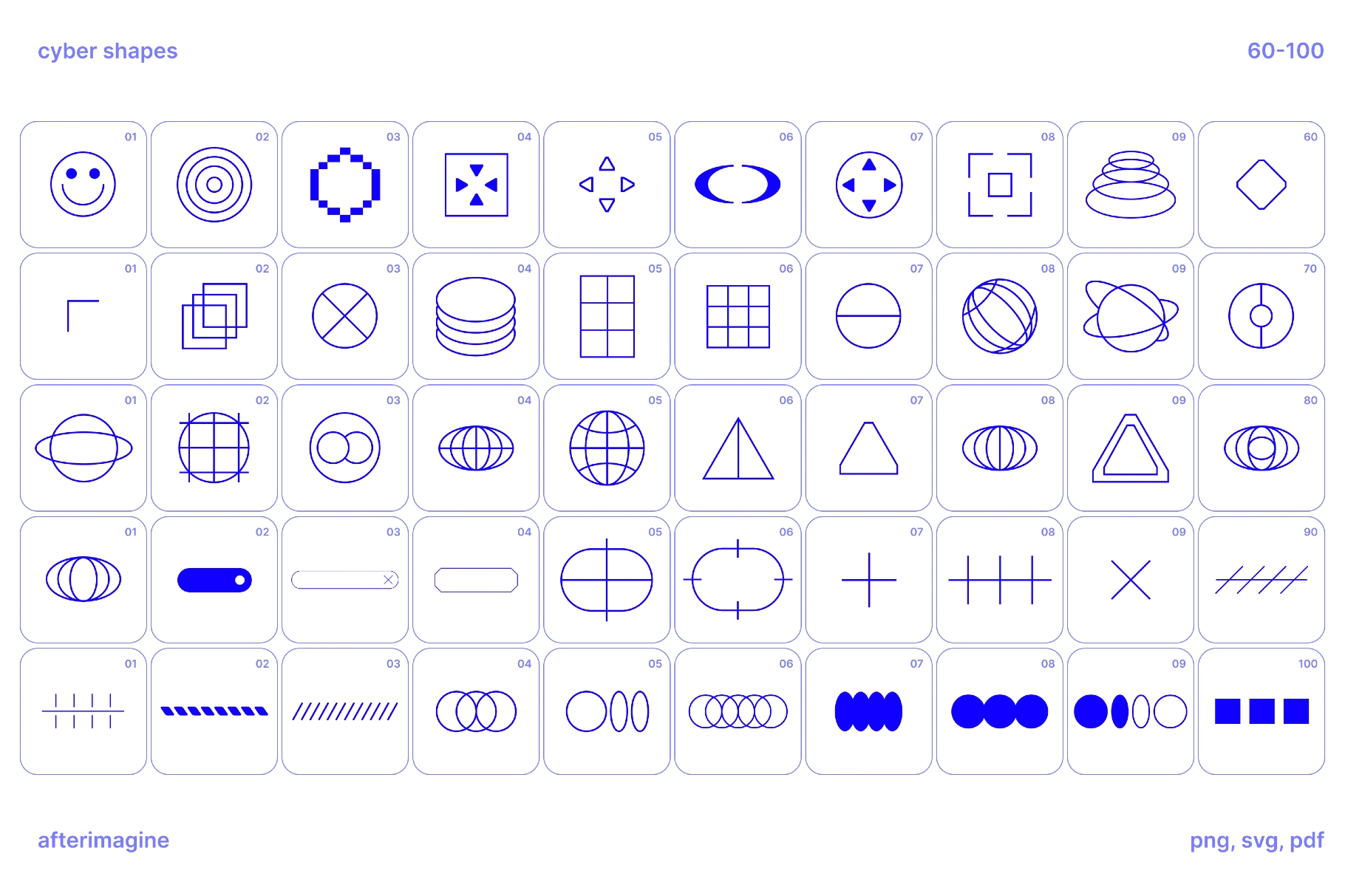 Cyber Shapes Vectors