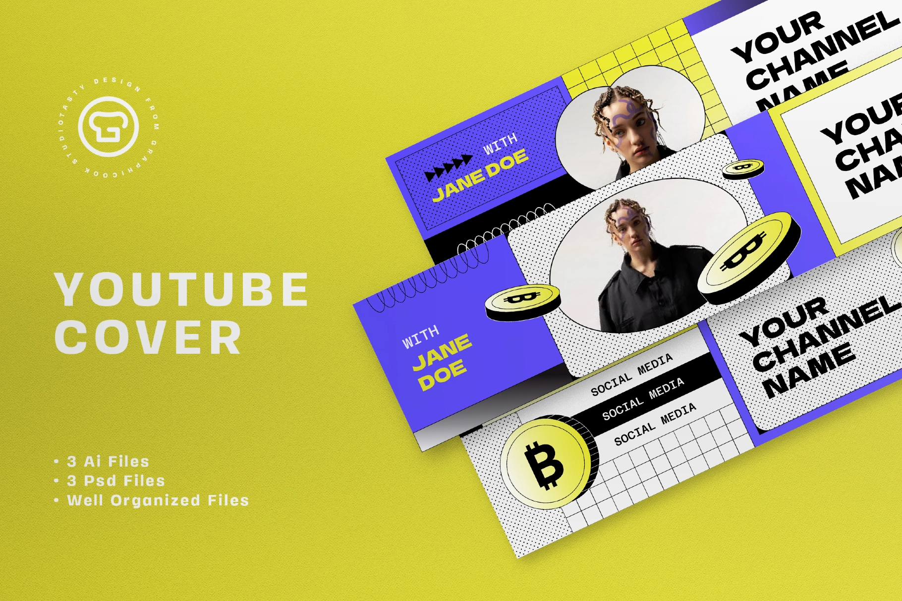 Purple Flat Design Crypto Youtube Cover