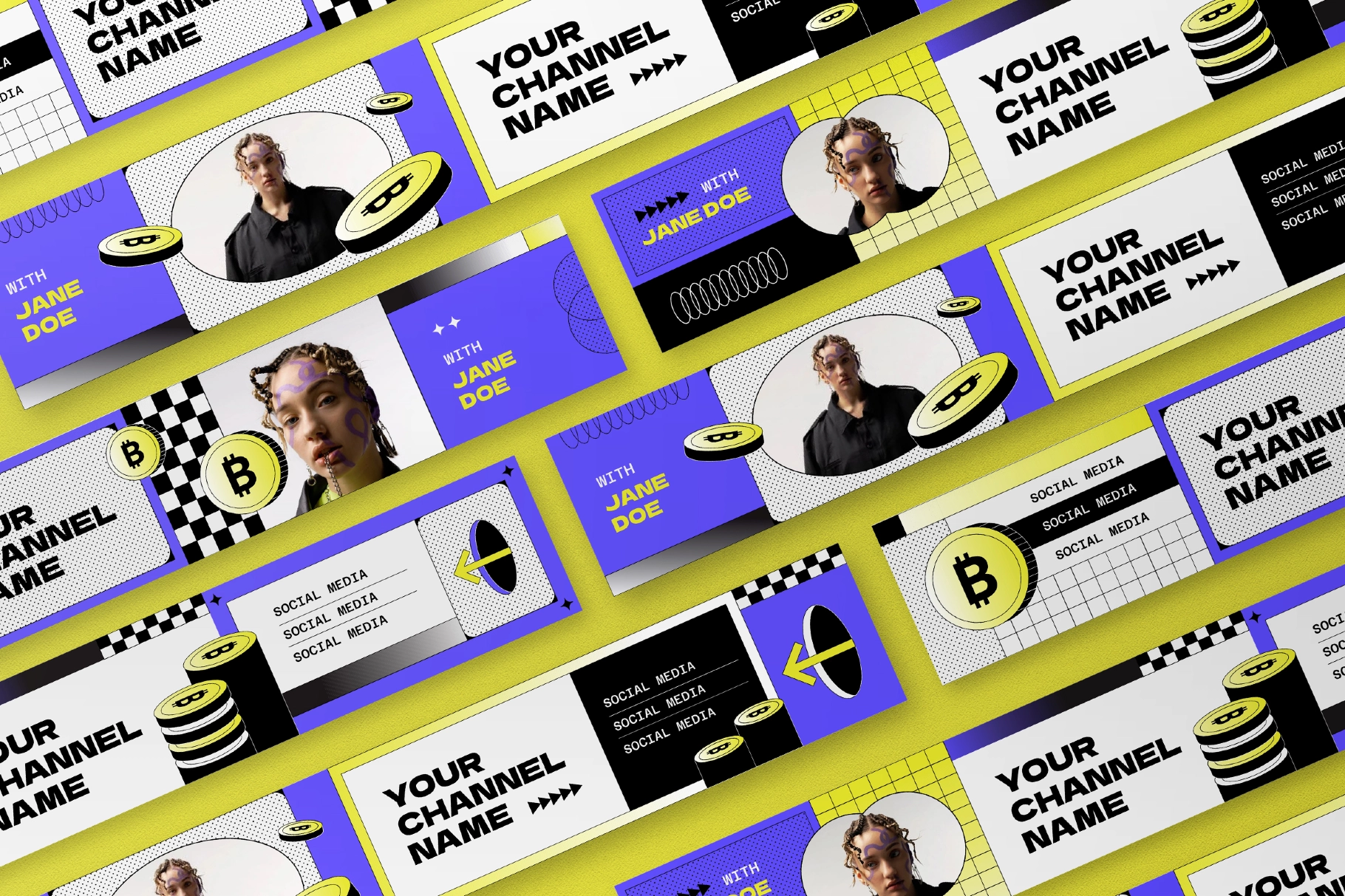 Purple Flat Design Crypto Youtube Cover