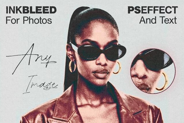 Ink Bleed Photo & Text Effect