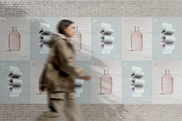 Street Poster Mockup on Brick Wall