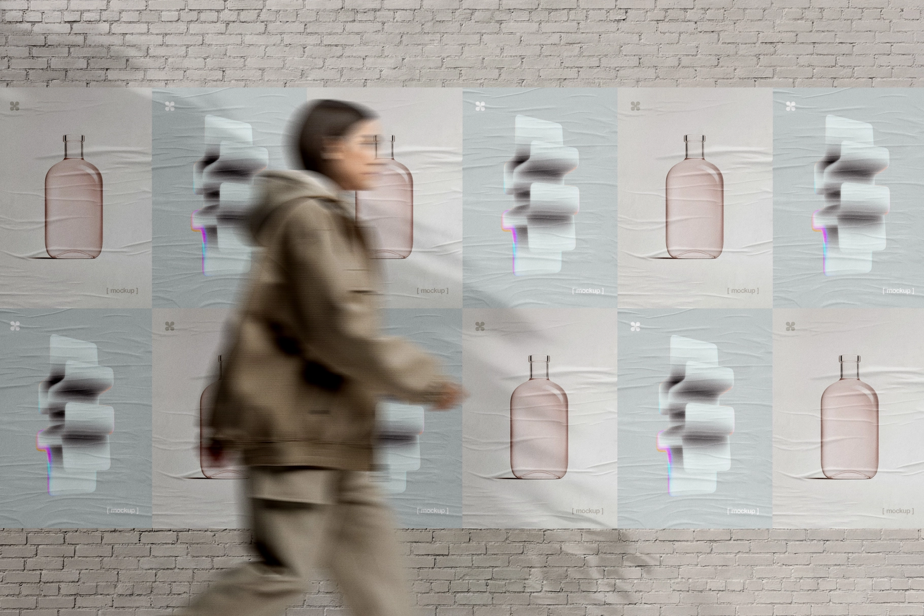 Street Poster Mockup on Brick Wall