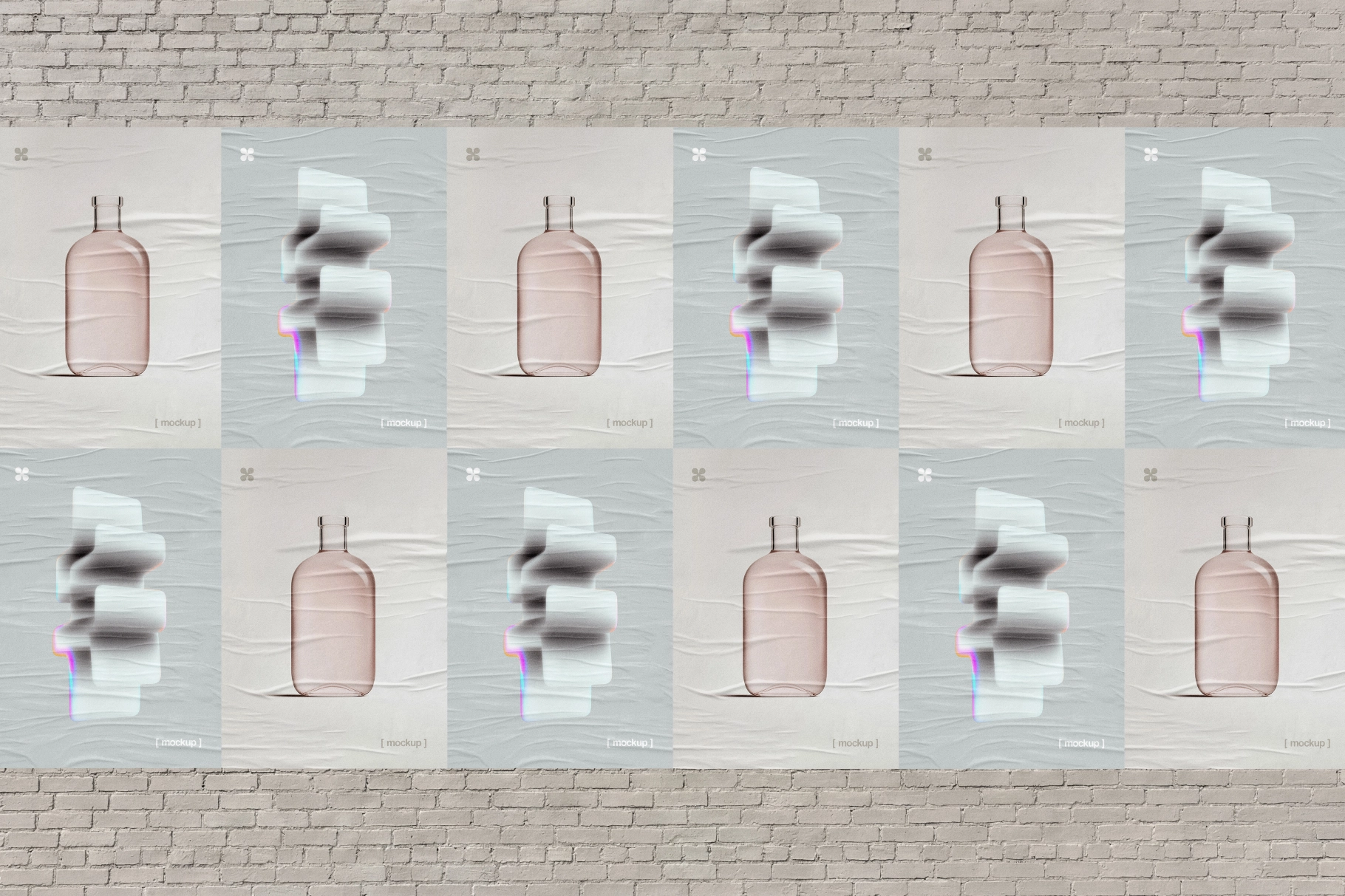 Street Poster Mockup on Brick Wall