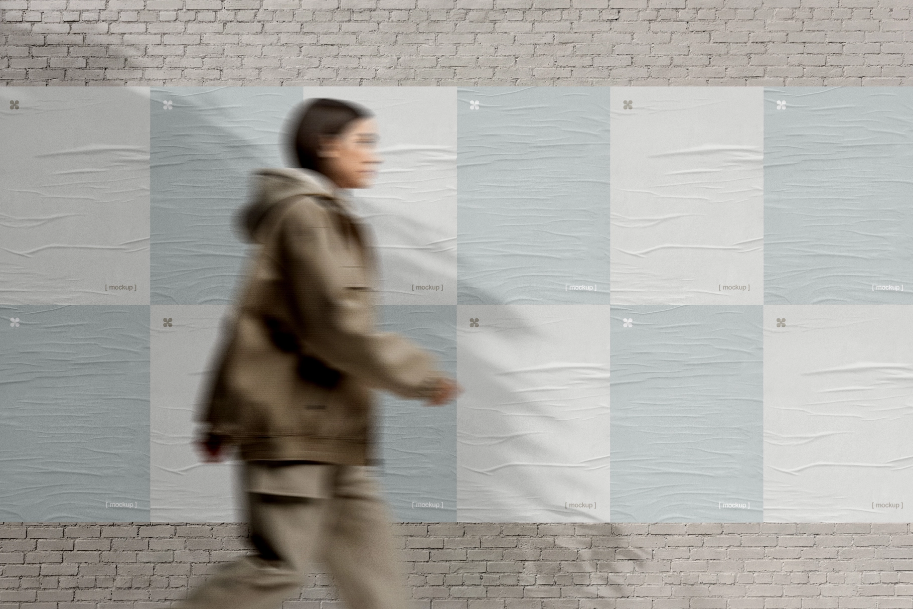 Street Poster Mockup on Brick Wall